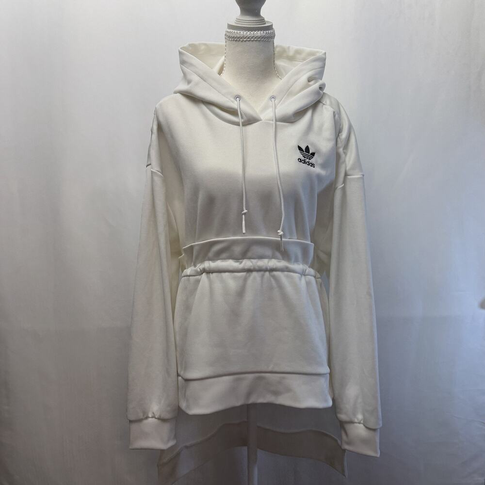 ADIDAS ORIGINALS x J KOO White Ruffle Pullover Hoodie FT9886 Size Small